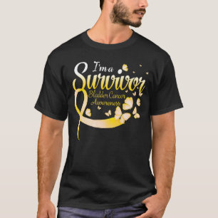 I'm A Survivor Bladder Cancer Awareness Butterfly T-Shirt