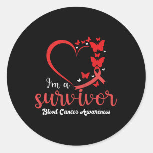 I'm A Survivor Blood Cancer Awareness Women Classic Round Sticker