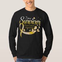 I'm A Survivor Bone Cancer Awareness Butterfly Rib