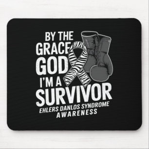 I'm A Survivor Boxing Glove Zebra Ribbon Eds Aware Mouse Pad