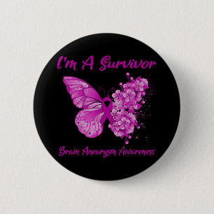 I'm A Survivor Brain Aneurysm Awareness 6 Cm Round Badge