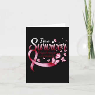 I'm A Survivor Brain Aneurysm Awareness Butterfly Card