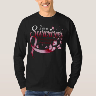 I'm A Survivor Brain Aneurysm Awareness Butterfly  T-Shirt