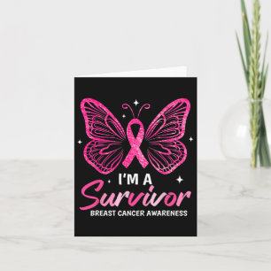 I'm A Survivor Breast Cancer Awareness Butterfly P Card