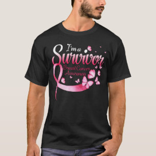 I'm A Survivor Breast Cancer Awareness Butterfly R T-Shirt