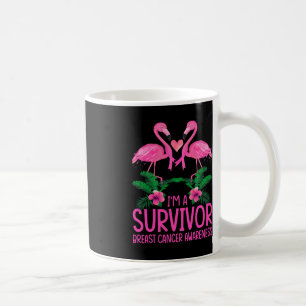 I'm A Survivor Breast Cancer Awareness Flamingo Coffee Mug