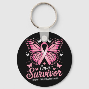 Im A Survivor Breast Cancer Awareness Women Key Ring
