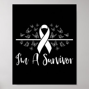 I'm A Survivor Breast Cancer Awareness Women Poster