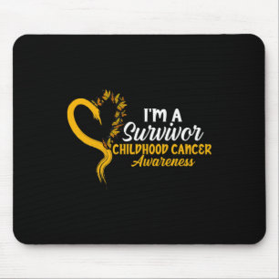 I'm A Survivor Butterfly Childhood Cancer Awarenes Mouse Pad