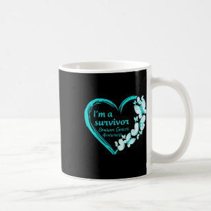 Im A Survivor Butterfly Ovarian Cancer Awareness W Coffee Mug