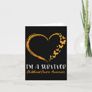 I'm A Survivor Childhood Cancer Awareness Heart Bu Card