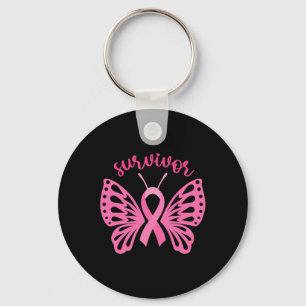 I'm A Survivor Dragonfly Breast Cancer Awareness 1 Key Ring