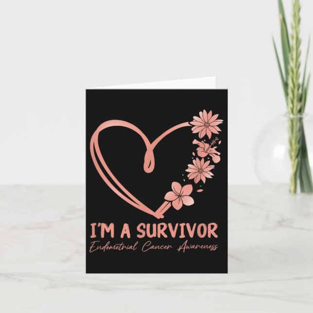 Im A Survivor. Endometrial Cancer Awareness  Card (Front)
