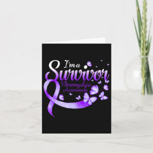I'm A Survivor Fibromyalgia Awareness Butterfly 1 Card