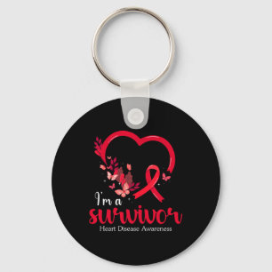 Im A Survivor Heart Disease Awareness Women Long S Key Ring