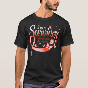 I'm A Survivor Kidney Cancer Awareness Butterfly R T-Shirt