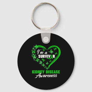 Im A Survivor Kidney Disease Awareness Green Butte Key Ring