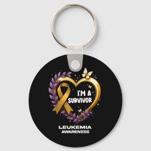 Im A Survivor Leukaemia Awareness Key Ring