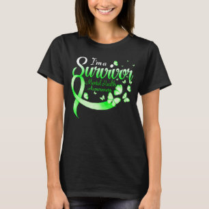 I'm A Survivor Mental Health Awareness Butterfly R T-Shirt