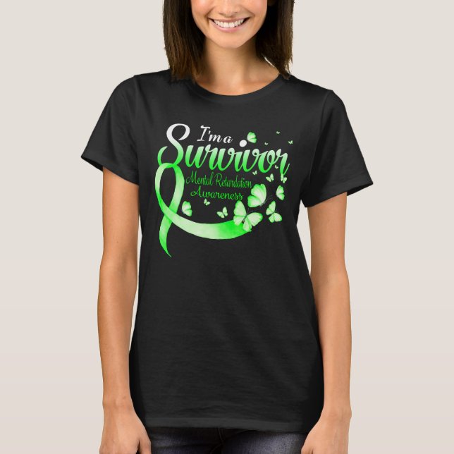 I'm A Survivor Mental Retardation Awareness Butter T-Shirt (Front)