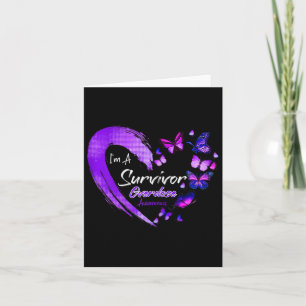 I'm A Survivor Overdose Awareness Purple Butterfly Card
