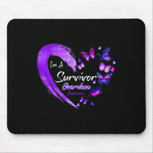 I'm A Survivor Overdose Awareness Purple Butterfly Mouse Pad