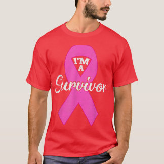 I'm A Survivor Pink Ribbon Breast Cancer Awareness T-Shirt