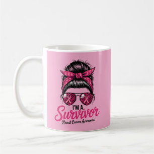 I'm A Survivor Pink Ribbon Breast Cancer Mug