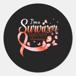 I'm A Survivor Rsd Crps Awareness Butterfly Classic Round Sticker