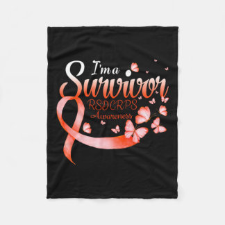 I'm A Survivor Rsd Crps Awareness Butterfly Fleece Blanket