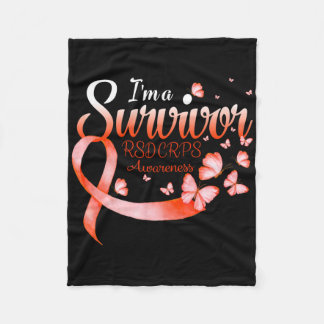 I'm A Survivor Rsd Crps Awareness Butterfly Fleece Blanket