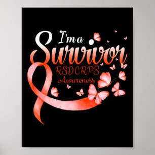 I'm A Survivor Rsd Crps Awareness Butterfly Poster