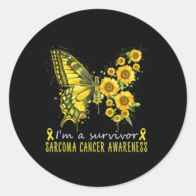 Im A Survivor Sarcoma Cancer Awareness  Classic Round Sticker (Front)
