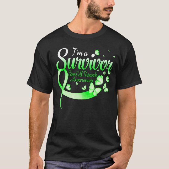 I'm A Survivor Stem Cell Research Awareness Butter T-Shirt (Front)