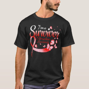 I'm A Survivor Stroke Awareness Butterfly Ribbon T-Shirt