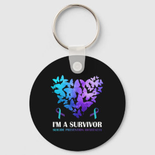 I'm A Survivor Suicide Prevention Awareness Butter Key Ring