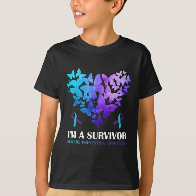 I'm A Survivor Suicide Prevention Awareness Butter T-Shirt (Front)