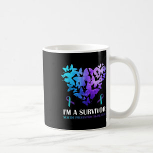 Im A Survivor Suicide Prevention Awareness Butterf Coffee Mug