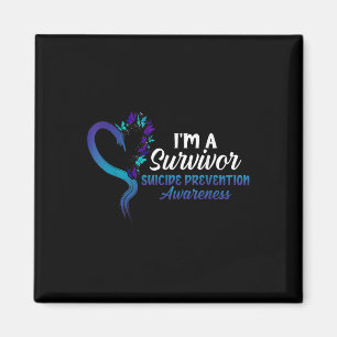 Im A Survivor Suicide Prevention Awareness Butterf Magnet