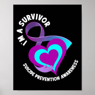 I'm A Survivor Support Suicide Prevention Awarenes Poster