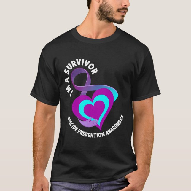 I'm A Survivor Support Suicide Prevention Awarenes T-Shirt (Front)