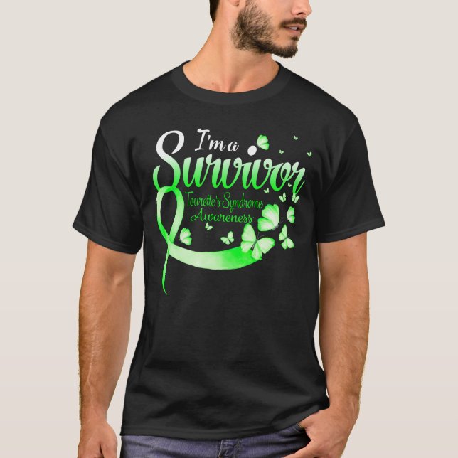 I'm A Survivor Tourette’s Syndrome Awareness Butte T-Shirt (Front)