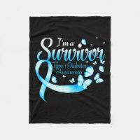 I'm A Survivor Type 1 Diabetes Awareness Butterfly