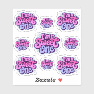 I'm a Sweet One Pink Purple Sticker Sheet