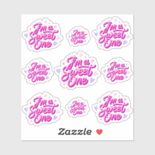 I'm a Sweet One Pink Purple Sticker Sheet