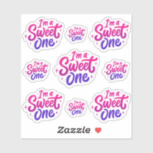 I'm a Sweet One Pink Purple Sticker Sheet