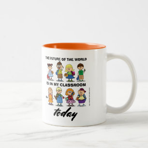 I'm a Teacher.  School kids & Quote Gift Two-Tone Coffee Mug