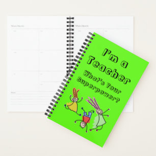 "I'm a teacher, What's Your Superpower?" Planner