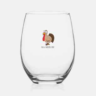 I'm a Thigh Guy - Funny Thanksgiving  Stemless Wine Glass