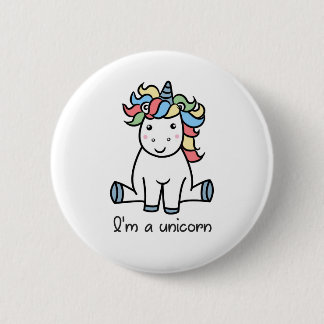 I'm a unicorn! 6 cm round badge